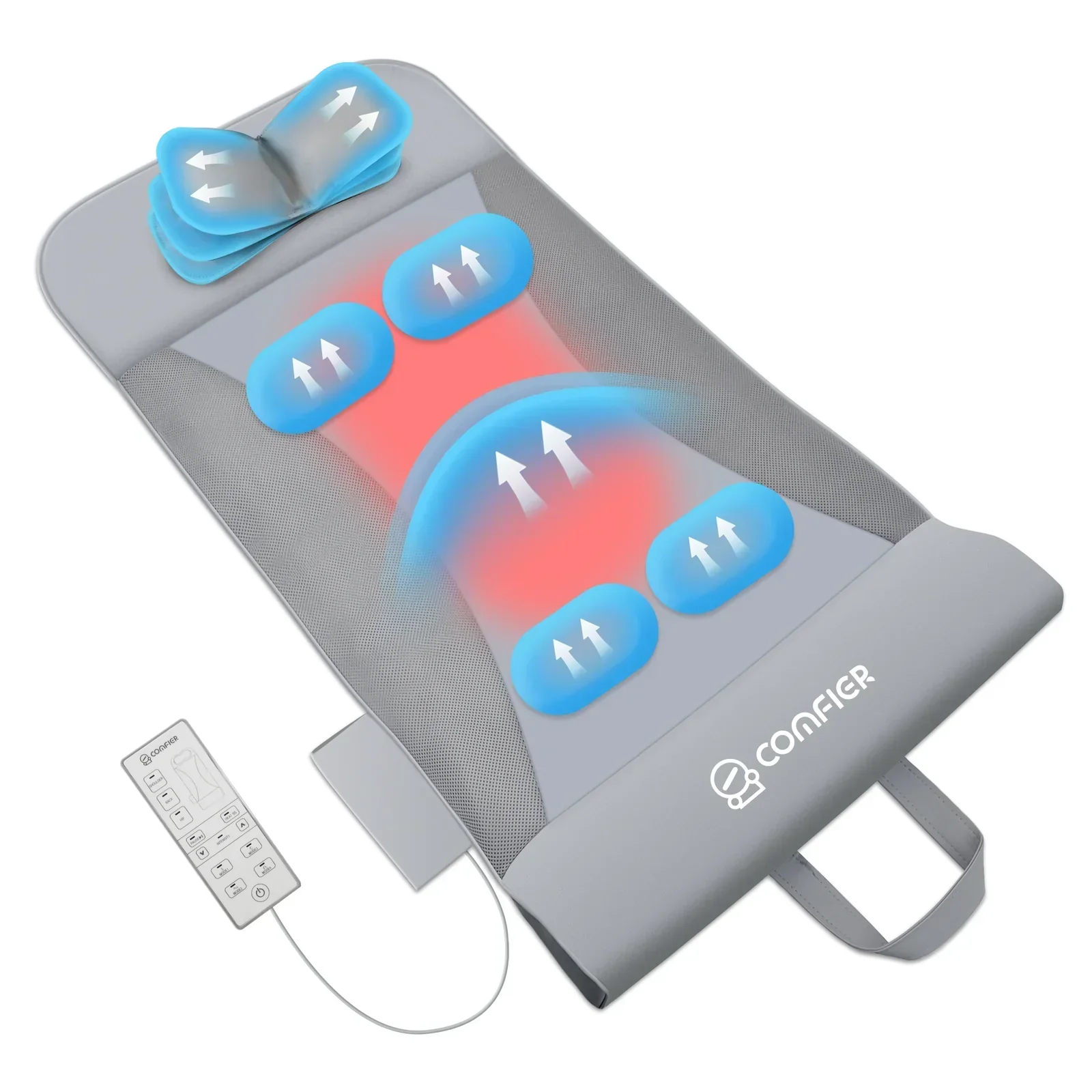 AIR COMPRESSION BACK STRETCHING MAT WITH HEAT